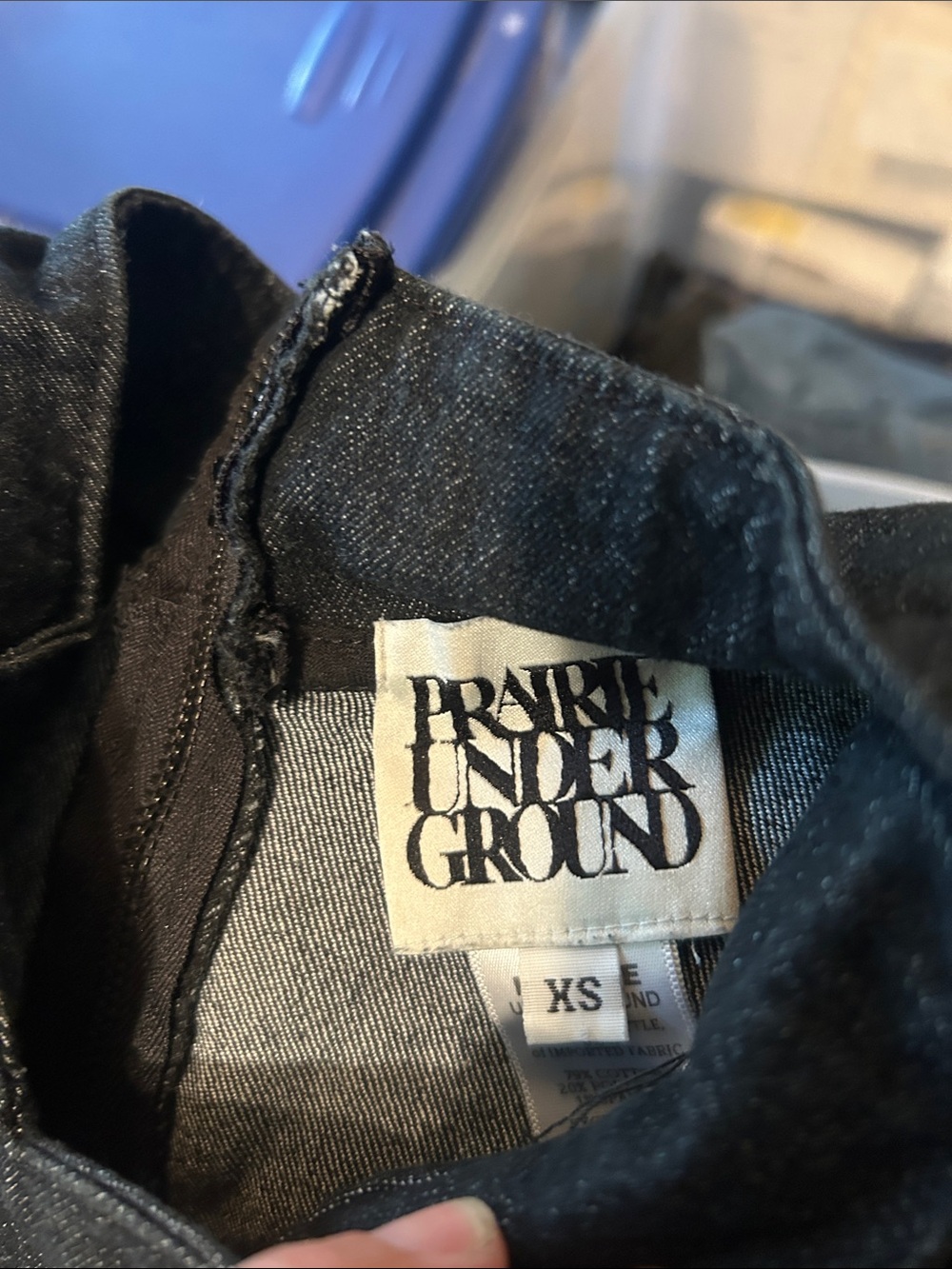 Prairie Underground Black Denim Button-Front Dress - Picture 2 of 4